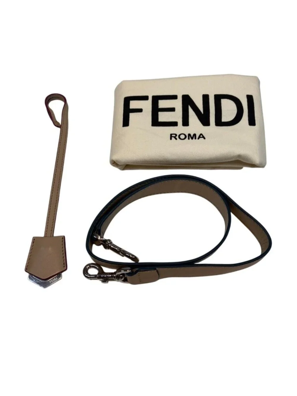 Fendi Handbag Leather Beige